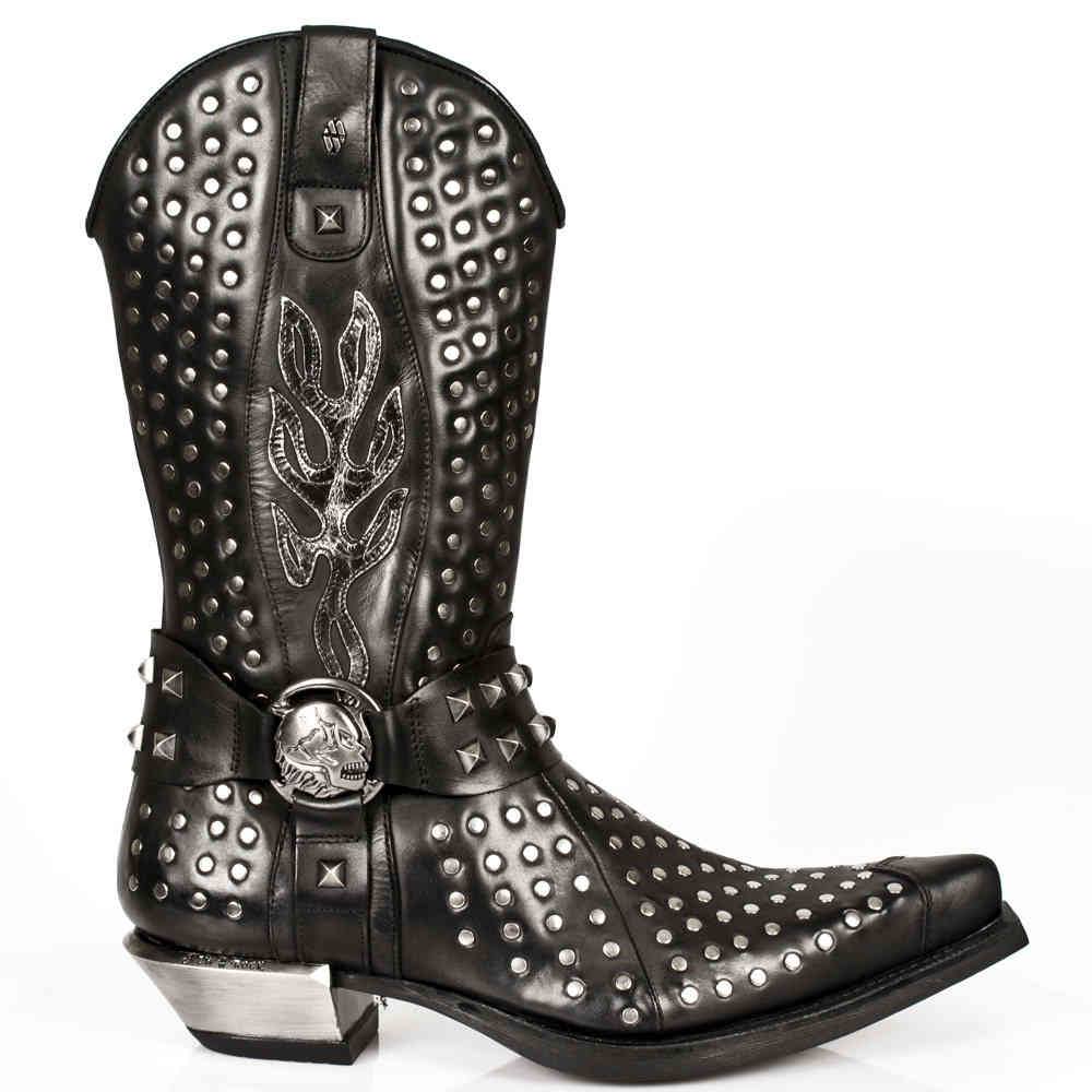 New Rock - 7928 ITALI NEGRO Y BOX PLANE Des bottes de cowboy - Noir/Couleur argent Product image
